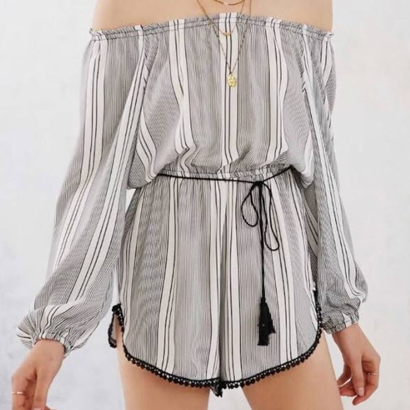 Urban Outfitters Pants - Urban Outfitters Ecote stripped romper size small